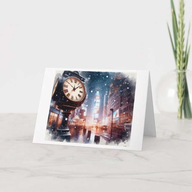 Cartão New Year Eve In New York,  (Frente)