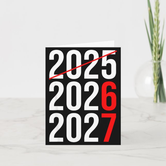 Cartão New Year Next Two Year Are 2026 2027 Funny 67 Meme (Frente)