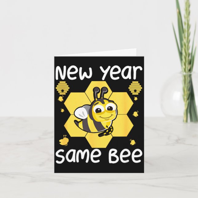 Cartão New Year Same Bee Meme Funny New Years Eve  (Frente)