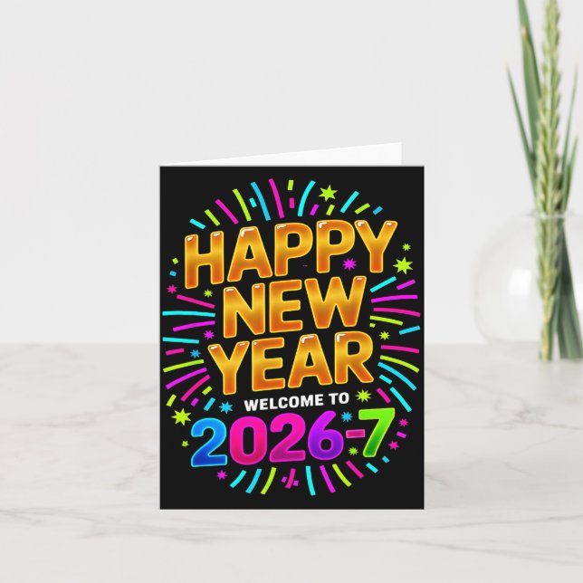 Cartão New Year's Eve Happy New Year 2026-7 Funny 67 Kids (Frente)