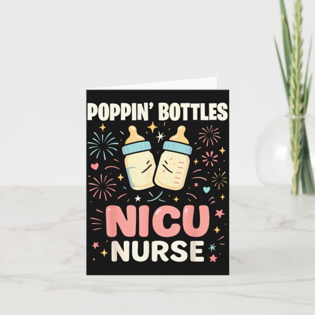 Cartão New Years Shirt, Nurse Png Bottles For The New Yea (Frente)
