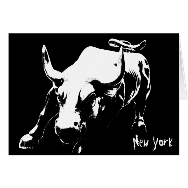 Cartão New York Bull Souvenir Card New York (Frente Horizontal)