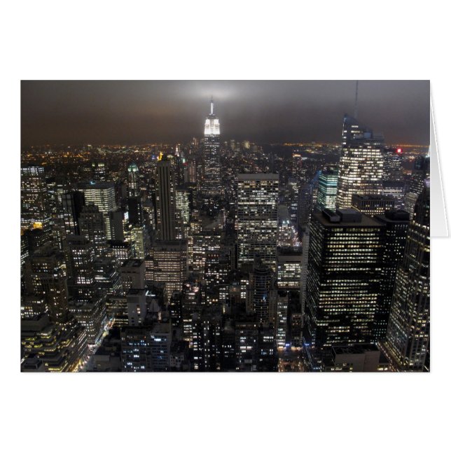 Cartão New York Card Cityscape New York Souvenir C (Frente Horizontal)
