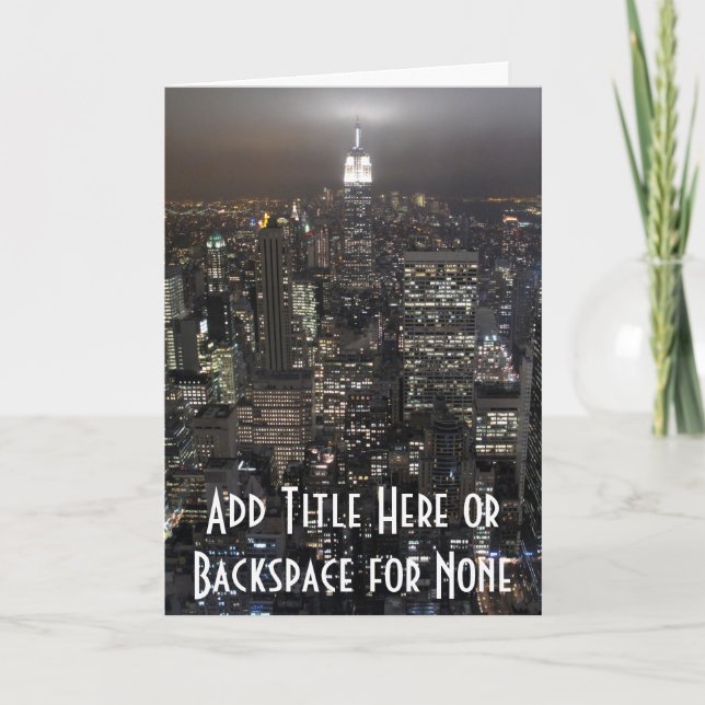 Cartão New York Card New York City Skyline Souvenir Card (Frente)