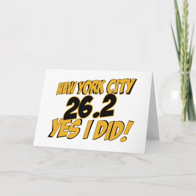 Cartão New York City Marathon (Frente)