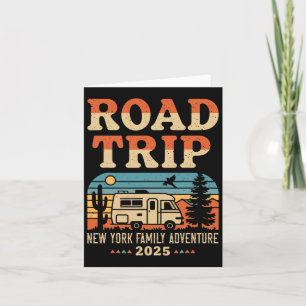 Cartão New York Family Adventure Rv Camping Viagem Road T
