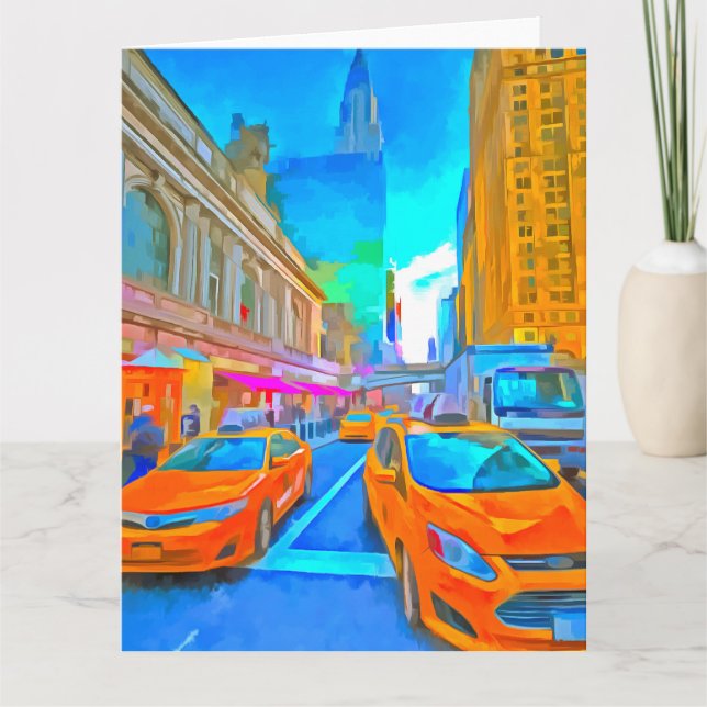 Cartão New York Street Pop Art (Frente)