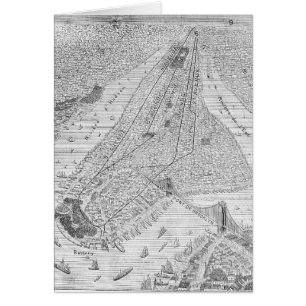 Cartão New York: Trem do EL, C1878