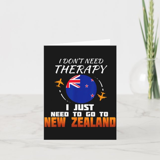 Cartão New Zealand Flag I Vacation I Funny New Zealand  (Frente)