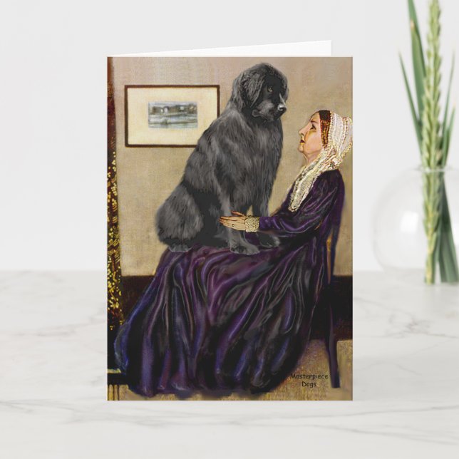 Cartão Newfie 1 - Mãe do Assobiador (Frente)