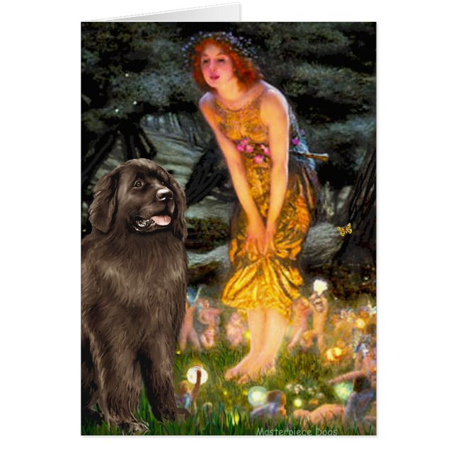 Cartão Newfie (marrom) - MeidEve (Frente)