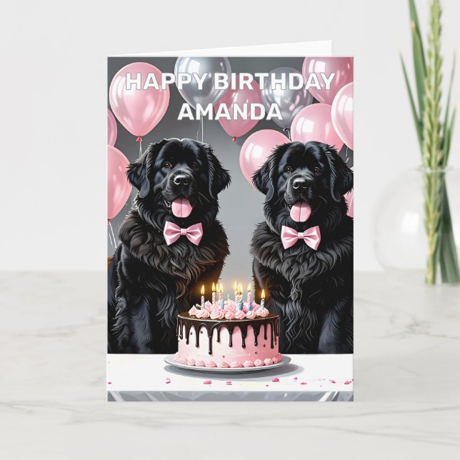 Cartão Newland Dog Birthday (Frente)