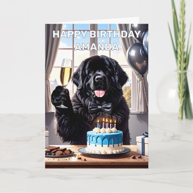 Cartão Newland Dog Birthday (Frente)