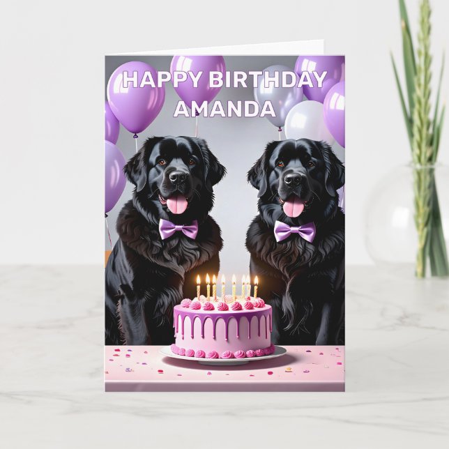 Cartão Newland Dog Birthday (Frente)