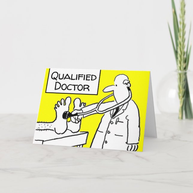 Cartão Newly Qualified Doctor With a Stethoscope (Frente)