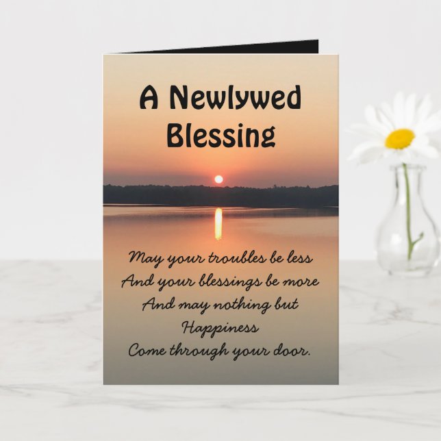 Cartão Newlywed First Anniversary Irish Blessing (Planta pequena)
