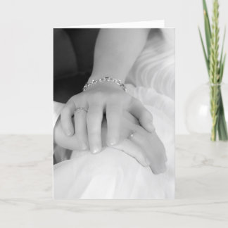 Cartão Newlywed Hands II, Congratulations