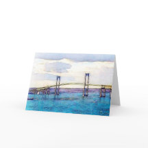 Newport Bridge greeting card