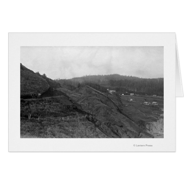 Cartão Newport, Oregon Scene na Imagem de Agate Beach (Frente Horizontal)
