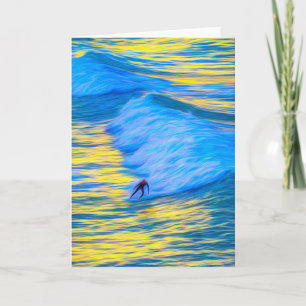 Cartão Newquay Surfer Art