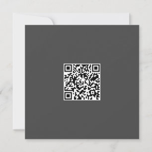 Cartão News Cinza Monocromo Moderno Código QR