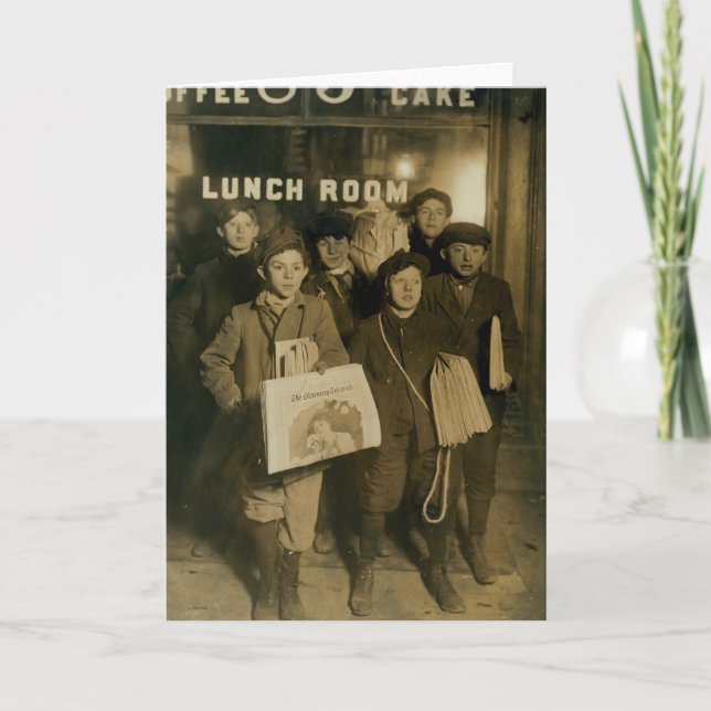 Cartão NEWSBOYS na virada do século de Nova York (Frente)