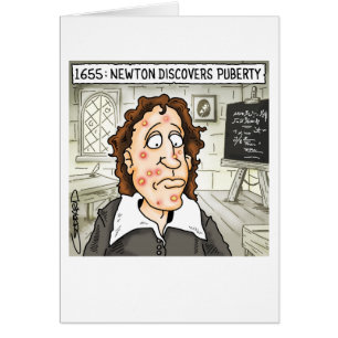 Cartão Newton descobre a puberdade