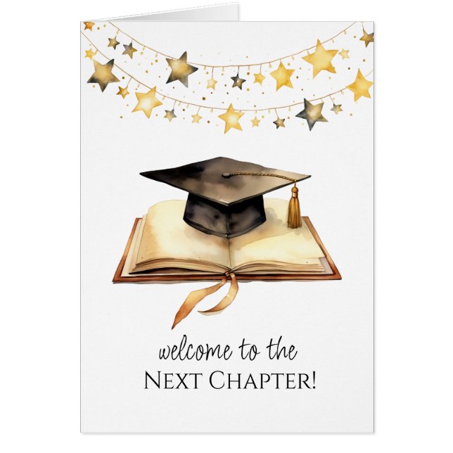 Cartão Next Chapter Congratulations Graduate Greeting  (Frente)