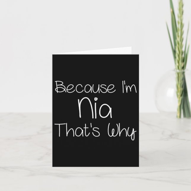 Cartão Nia Funny Personalizou Aniversário Mulheres Nome D (Frente)