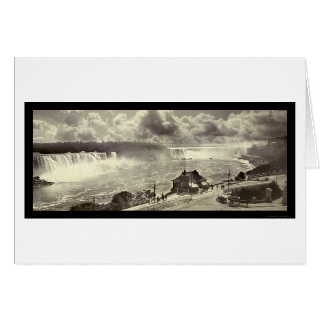 Cartão Niagara Falls, foto 1909 de NY (Frente Horizontal)