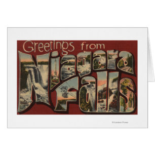 Cartão Niagara Falls, Nova Iorque - Grandes Cenas de Letr