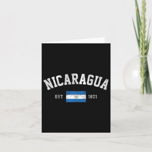 Cartão Nicarágua. 1821 Independência da Bandeira da Nicar