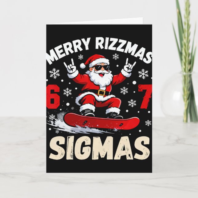 Cartão Nice Naughty 67 Funny 6-7 Meme Slang Trending Chri (Frente)