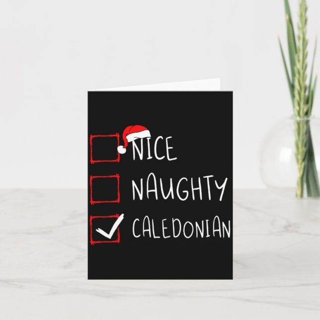 Cartão Nice Naughty New Caledonian Christmas Or New Caled (Frente)