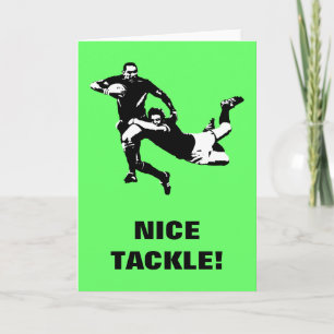Cartão Nice tackle,Rugby