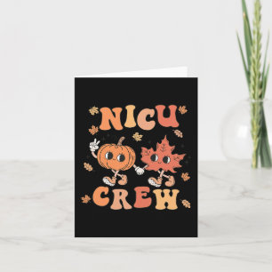 Cartão NICU Crew Pumpkin Leaf Fall NICU Enfermeira Hallow
