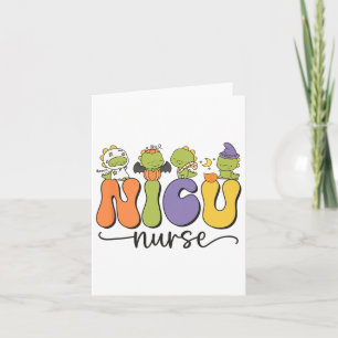 Cartão Nicu Enfermeira Dinossaur Halloween Pumpkin Neonat