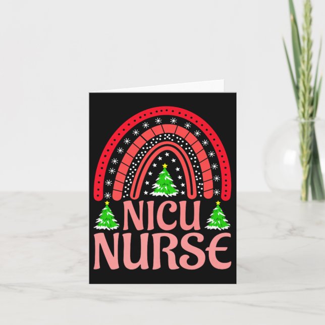 Cartão Nicu Nurse Christmas Crew Nurselife Nursing Xmas P (Frente)