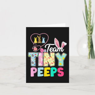 Cartão Nicu Nurse Páscoa Team Pequeno Humans Bunnies Stet