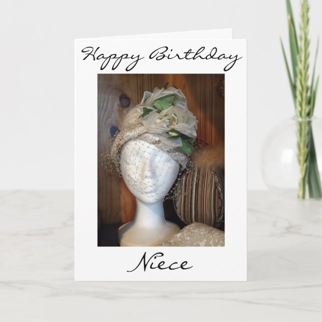 CARTÃO ""NIECE"" AND A VERY LOVELY LADY = BIRTHDAY (Frente)