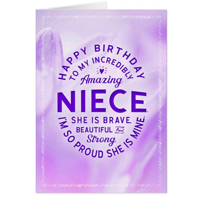 Cartão Niece Birthday, você é uma bênção (Frente)