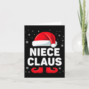Cartão Niece Claus Christmas Matching Family Group Engraç