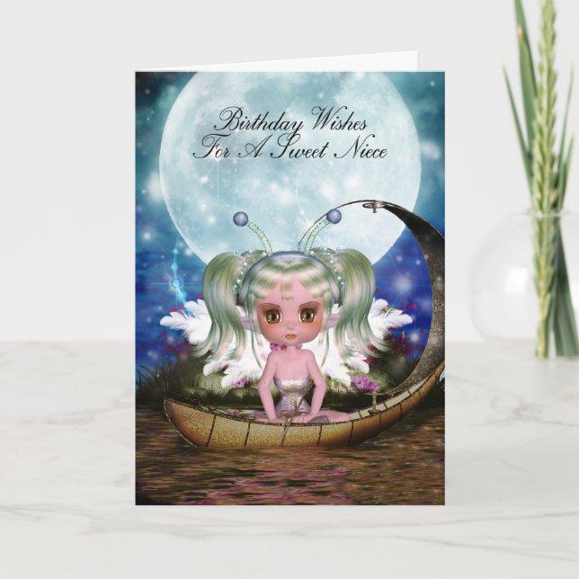 Cartão Niece Magical Water Fairy Birthday Card (Frente)