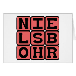 Cartão Niels Bohr, Físico Dinamarquês