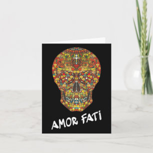 Cartão Nietzsche Stoic Cita Filósofo Sugar Skull Amor