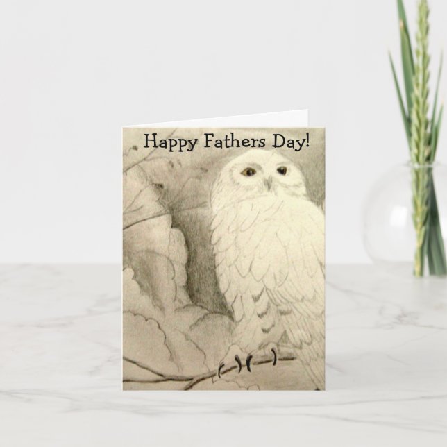 Cartão Night Owl Fathers Day Card (Frente)