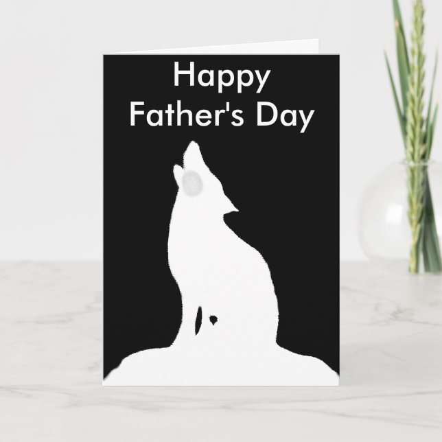 Cartão night wolf    Happy Father's Day (Frente)