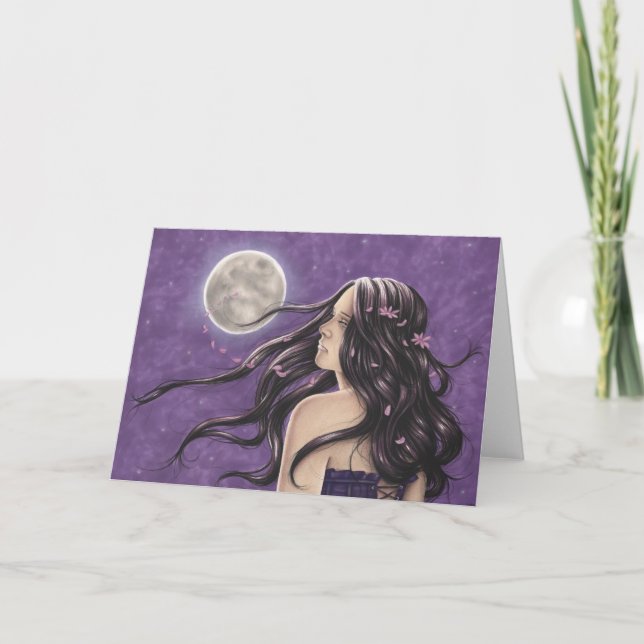 Cartão Nighttime Melancholy Greeting Card (Frente)