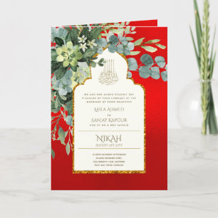 Cartão Nikah Walimah Invitation Program RSVP