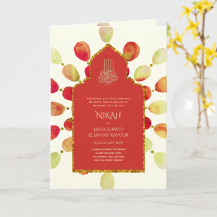 Cartão Nikah Walimah Invitation Program RSVP